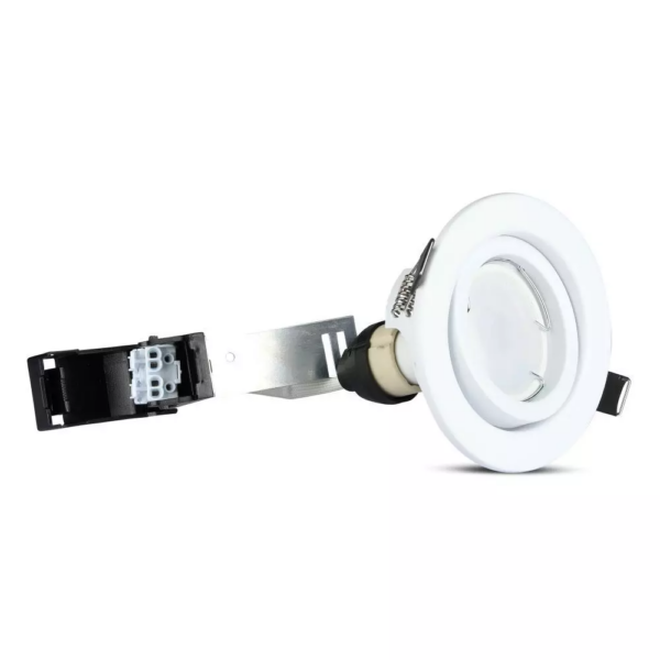 Λάμπα LED Spot GU10 SMD 5W Θερμό λευκό 3000K Λευκό συσκευασία 3 τμχ. V-TAC – 8881