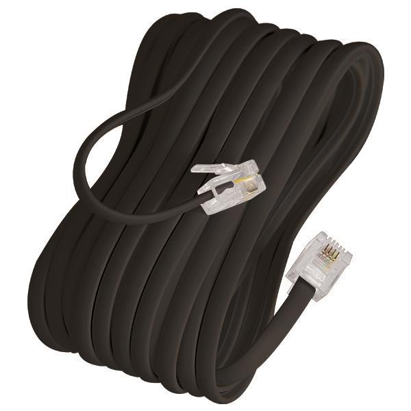 ΠΡΟΕΚΤΑΣΗ ΤΗΛΕΦΩΝΟΥ Α.Τ ΜΑΥΡH 3m 6P4C Rj11 EUROLAMP 147-10070