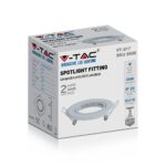Βάση Σποτ GU10 – MR16 V-TAC Χωνευτή Στρογγυλή Λευκή 2τμχ – 8938