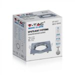 Βάση Σποτ GU10 – MR16 V-TAC Χωνευτή Τετράγωνη Χρώμιο 2τμχ – 8943
