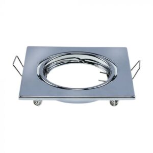 Βάση Σποτ GU10 – MR16 V-TAC Χωνευτή Τετράγωνη Χρώμιο 2τμχ – 8943