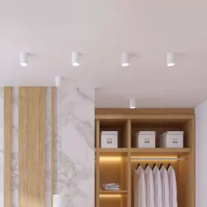 Επιφανειακό φωτιστικό Spot GU10 με κυλινδρικό λευκό σώμα V-TAC – 8944