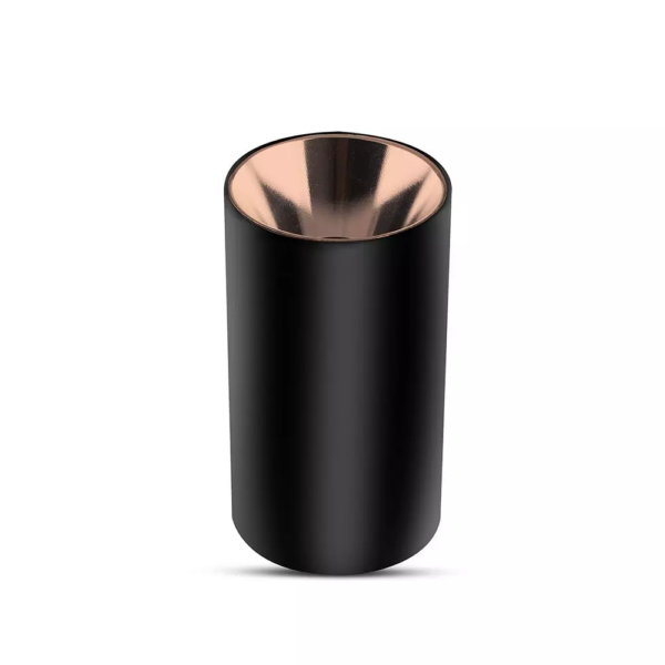 Επιφανειακό φωτιστικό Spot GU10 με στρογγυλό μαύρο και ροζ χαλκό σώμα V-TAC – 8997