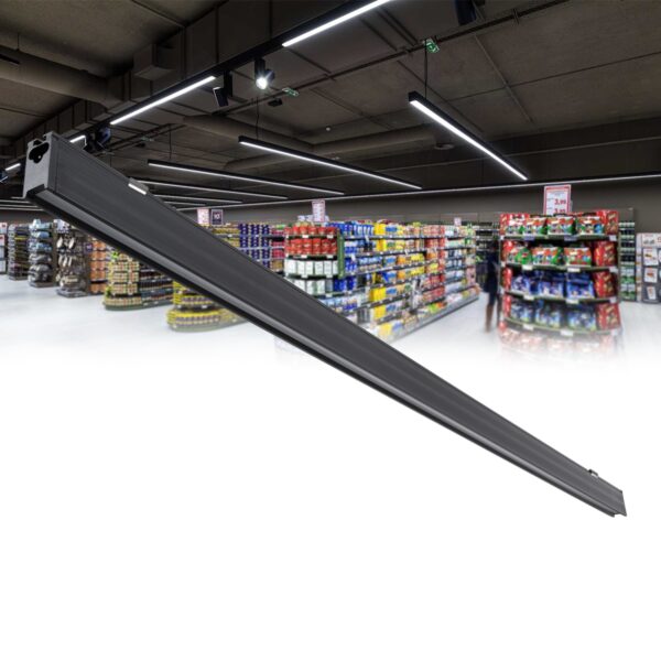 GloboStar® MARKET 61022-S Γραμμικό Φωτιστικό Οροφής Linear LED 18W 2170lm 60° AC 220-240V Μ120 x Π2 x Υ4cm Θερμό Λευκό 2700K – Μαύρο – 3 Years Warranty