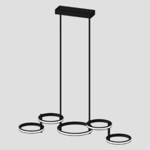 ΦΩΤΙΣΤΙΚΟ ΚΡΕΜΑΣΤΟ 5ΦΩΤΟ LED 48W ΜΑΥΡΟ EUROLAMP 144-10032