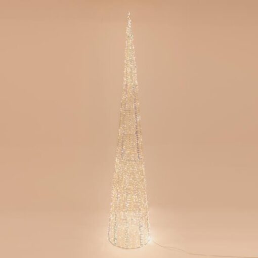 ΚΩΝΟΣ ΦΩΤΙΖΟΜΕΝΟΣ ΙΡΙΔΙΖΩΝ 210cm, 2400 LED, 31V ΜΕΤΑΣΧΗΜΑΤΙΣΤΗ, TIMER, ΑΣΗΜΙ ΧΑΛΚΙΝΟ ΚΑΛΩΔΙΟ, ΘΕΡΜΟ ΛΕΥΚΟ LED, ΠΡΟΕΚΤΑΣΗ ΠΑΡΟΧΗΣ 5m, IP44 EUROLAMP – 600-22485