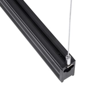 GloboStar® MARKET 61021-P Γραμμικό Κρεμαστό Φωτιστικό Linear LED 18W 2200lm 60° AC 220-240V Μ120 x Π2 x Υ4cm Φυσικό Λευκό 4500K – Μαύρο – 3 Years Warranty