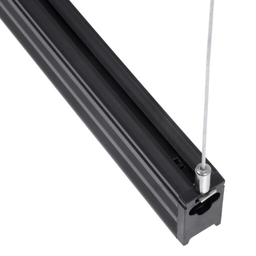 GloboStar® MARKET 61021-P Γραμμικό Κρεμαστό Φωτιστικό Linear LED 18W 2200lm 60° AC 220-240V Μ120 x Π2 x Υ4cm Φυσικό Λευκό 4500K – Μαύρο – 3 Years Warranty