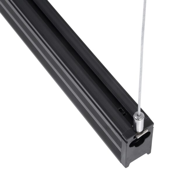 GloboStar® MARKET 61021-P Γραμμικό Κρεμαστό Φωτιστικό Linear LED 18W 2200lm 60° AC 220-240V Μ120 x Π2 x Υ4cm Φυσικό Λευκό 4500K – Μαύρο – 3 Years Warranty