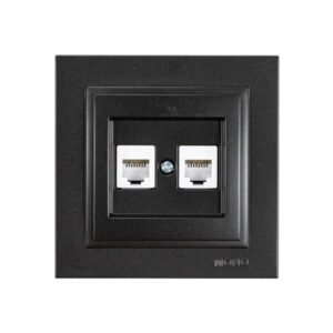 ΠΡΙΖΑ ΤΗΛΕΦΩΝΟΥ ΔΙΠΛΗ RJ 11 ΜΑΥΡΟ EUROLAMP – 152-10339