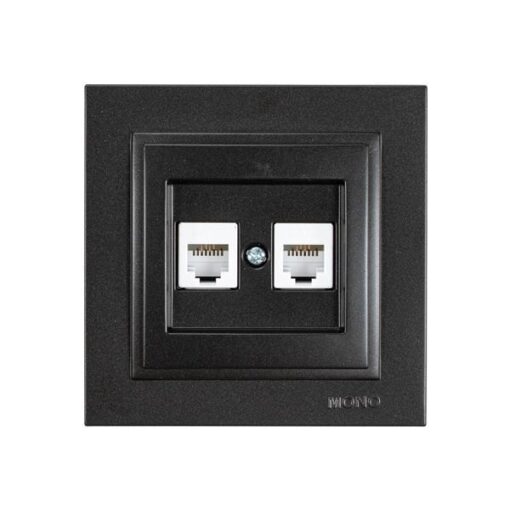 ΠΡΙΖΑ ΤΗΛΕΦΩΝΟΥ ΔΙΠΛΗ RJ 11 ΜΑΥΡΟ EUROLAMP – 152-10339