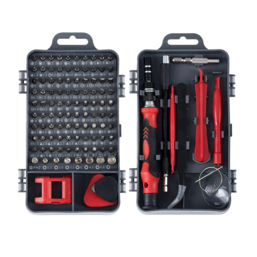 GloboStar® 79999 Επαγγελματικό Mini Σετ Εργαλείων 115 Εξαρτημάτων σε 1 DIY Tool Kit – Για Επισκευές iPhone,Samsung κλπ Κινητά Τηλέφωνα – PC – Laptop – Xbox – Ρολογιών – Οπτικά – Γυαλιά και Γενικών Μικρόεπισκευών Λεπτομέρειας με Μαγνητικό Κατσαβίδι Καστάνι