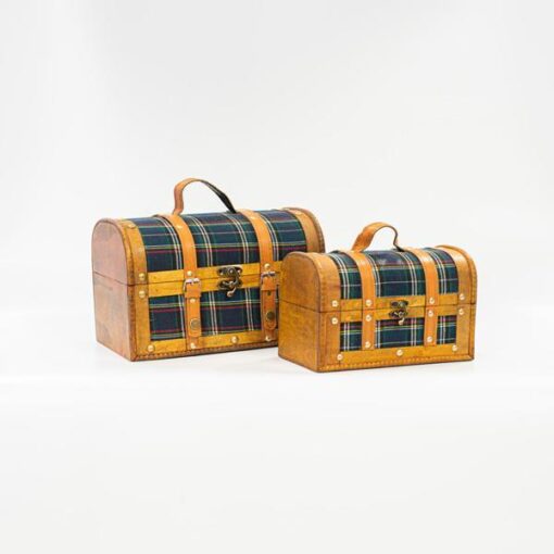 ΥΦΑΣΜΑΤΙΝΗ ΒΑΛΙΤΣΑ, ΜΠΛΕ ΚΑΡΟ, ΣΕΤ 2 ΤΜΧ, 30x18x19cm ΚΑΙ 24x13x15,3cm EUROLAMP – 600-45722