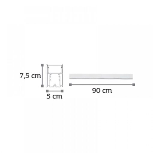 InLight Κρεμαστό φωτιστικό LED 30W 3CCT (By Switch) από αλουμίνιο σε λευκή απόχρωση D:90cm (6072-90-WH)