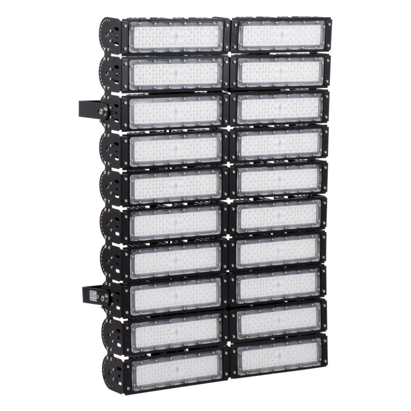 GloboStar® GOLIATH 90105 LED Προβολέας Γηπέδου – Φωτιστικό Tunnel 1000W 160000LM 75°*135° AC 100-277V Αδιάβροχο IP65 Μ62 x Π22 x Υ90cm Ψυχρό Λευκό 5000K – MeanWell Driver & LumiLEDs Chip – 5 Χρόνια Εγγύηση