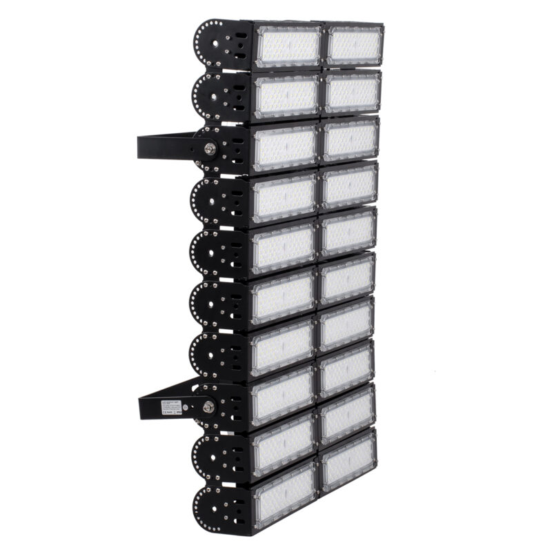 GloboStar® GOLIATH 90105 LED Προβολέας Γηπέδου – Φωτιστικό Tunnel 1000W 160000LM 75°*135° AC 100-277V Αδιάβροχο IP65 Μ62 x Π22 x Υ90cm Ψυχρό Λευκό 5000K – MeanWell Driver & LumiLEDs Chip – 5 Χρόνια Εγγύηση