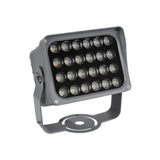 GloboStar® FLOOD-XENA 90127 Προβολέας Wall Washer με Αντιθαμβωτική Γρίλια για Φωτισμό Κτιρίων LED 24W 2520lm 10° AC 220-240V Αδιάβροχο IP65 Μ18 x Π13.5 x Υ18cm Αρχιτεκτονικό Πορτοκαλί 2200K – Γκρι Ανθρακί – 3 Χρόνια Εγγύηση