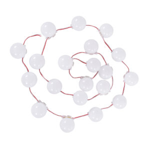 GloboStar® 90259 Digital Pixel Addressable Facade Module Chain String with 20 Spots – Ψηφιακή Αλυσίδα Γιρλάντα με 20 Σποτ LED SMD 3535 15W 20LED 20PIXEL SPI/TTL Protocol IC UCS512B 1200lm 240° DC 12V IP67 Θερμό Λευκό 2700K – Λευκό Σώμα – Μ200 x Π5 x Υ5cm