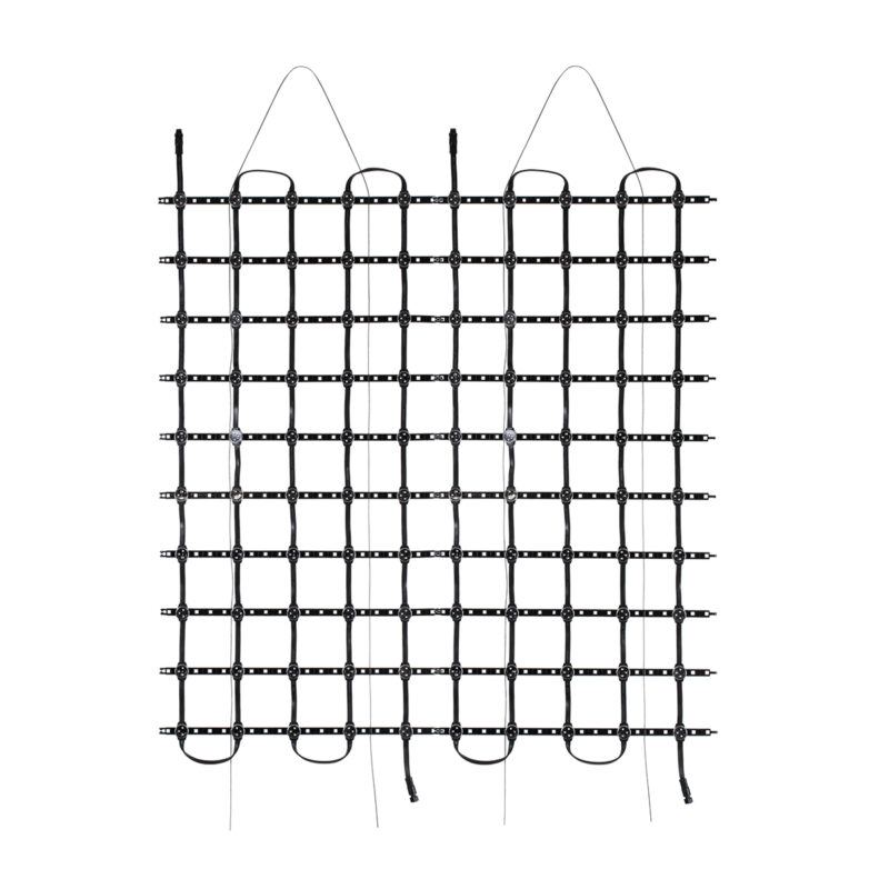 GloboStar® 90141 Digital Pixel Addressable Facade Soft Net Panel – Ψηφιακό Εύκαμπτο Δίχτυ Πάνελ Πρόσοψης Κτιρίων LED SMD 3535 75W/m2 100LED/m2 100PIXEL/m2 SPI/TTL Protocol IC UCS512B 4500lm/m2 120° DC 12V IP67 RGB – Μαύρο Σώμα – Μ100 x Π100 x Υ1.7cm