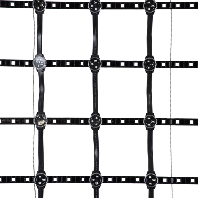 GloboStar® 90141 Digital Pixel Addressable Facade Soft Net Panel – Ψηφιακό Εύκαμπτο Δίχτυ Πάνελ Πρόσοψης Κτιρίων LED SMD 3535 75W/m2 100LED/m2 100PIXEL/m2 SPI/TTL Protocol IC UCS512B 4500lm/m2 120° DC 12V IP67 RGB – Μαύρο Σώμα – Μ100 x Π100 x Υ1.7cm