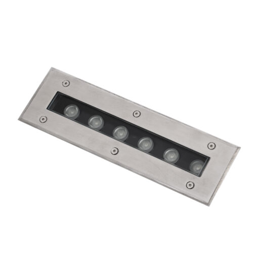 GloboStar® UNDERGROUND-REMVI 90191 Χωνευτό Φωτιστικό Wall Washer Δαπέδου LED 9W 765lm 10° DC 24V Αδιάβροχο IP68 L30 x W9 x H8.5cm RGBW DMX512 – Ανοξείδωτο Ατσάλι – 3 Years Warranty