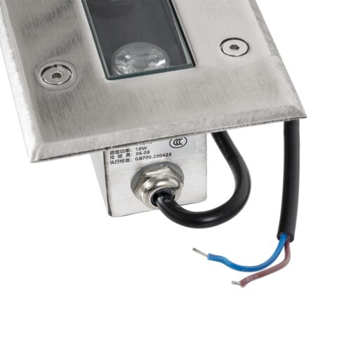 GloboStar® UNDERGROUND-REMVI 90194-B Χωνευτό Φωτιστικό Wall Washer Δαπέδου LED 18W 1440lm 10° DC 24V Αδιάβροχο IP68 L100 x W9 x H7.2cm Μπλε – Ανοξείδωτο Ατσάλι – 3 Years Warranty