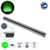 GloboStar® UNDERGROUND-REMVI 90194-G Χωνευτό Φωτιστικό Wall Washer Δαπέδου LED 18W 1440lm 10° DC 24V Αδιάβροχο IP68 L100 x W9 x H7.2cm Πράσινο – Ανοξείδωτο Ατσάλι – 3 Years Warranty