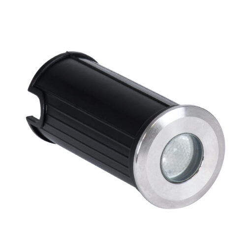 GloboStar® UNDERGROUND-GENA 90199 Χωνευτό Φωτιστικό Σποτ Δαπέδου LED 1W 80lm 5° DC 24V Αδιάβροχο IP68 Φ3 x Υ6cm Μπλε – Ανοξείδωτο Ατσάλι – 3 Years Warranty