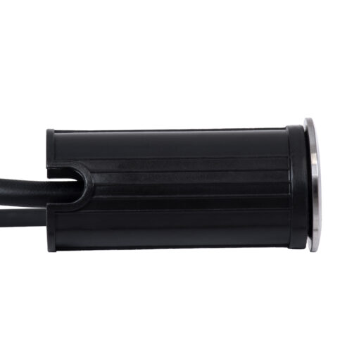 GloboStar® UNDERGROUND-GENA 90199 Χωνευτό Φωτιστικό Σποτ Δαπέδου LED 1W 80lm 5° DC 24V Αδιάβροχο IP68 Φ3 x Υ6cm Μπλε – Ανοξείδωτο Ατσάλι – 3 Years Warranty