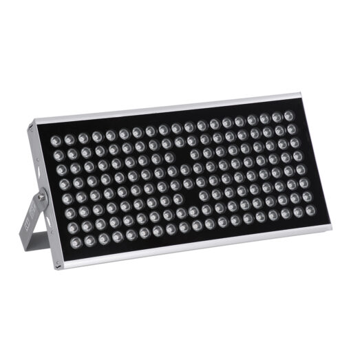 GloboStar® FLOOD-TENA 90223 Προβολέας Wall Washer για Φωτισμό Κτιρίων LED 150W 13500lm 10° DC 24V Αδιάβροχο IP65 L43.5 x W15.5 x H18cm Θερμό Λευκό 2700K – Ασημί – 3 Years Warranty