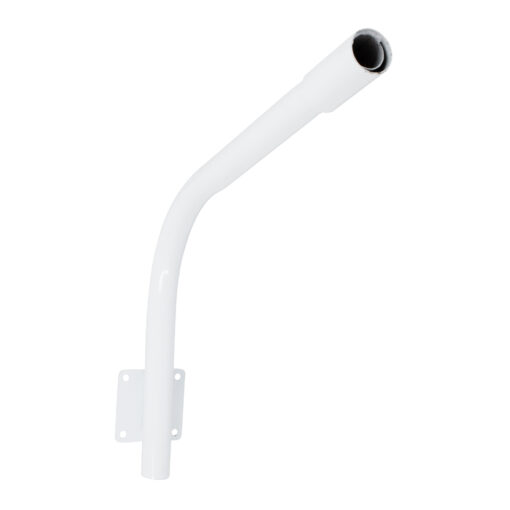 GloboStar® 90229 Μεταλλική Βάση Στήριξης CURVED M62cm x Φ60mm για Φωτιστικά Δρόμου Street Lights με Διάμετρο Βάσης Φ60mm