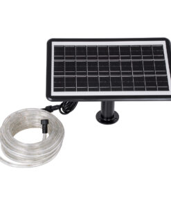 GloboStar® 90256 Αυτόνομο Ηλιακό Σετ Φωτοσωλήνα 10m LED 11W 770lm με Ενσωματωμένη Μπαταρία 10000mAh – Φωτοβολταϊκό Πάνελ & Αισθητήρα Ημέρας-Νύχτας Αδιάβροχο IP65 – Θερμό Λευκό 3000K