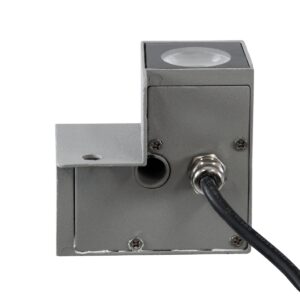 GloboStar® WALLLIGHT-DONA 90258 Φωτιστικό Γωνίας Τοίχου – Απλίκα LED 10W 850lm 10° AC 220-240V Αδιάβροχο IP66 Μ8.2 x Π8.2 x Υ6cm Αρχιτεκτονικό Πορτοκαλί 2200K – Γκρι – 3 Years Warranty