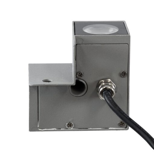 GloboStar® WALLLIGHT-DONA 90258 Φωτιστικό Γωνίας Τοίχου – Απλίκα LED 10W 850lm 10° AC 220-240V Αδιάβροχο IP66 Μ8.2 x Π8.2 x Υ6cm Αρχιτεκτονικό Πορτοκαλί 2200K – Γκρι – 3 Years Warranty