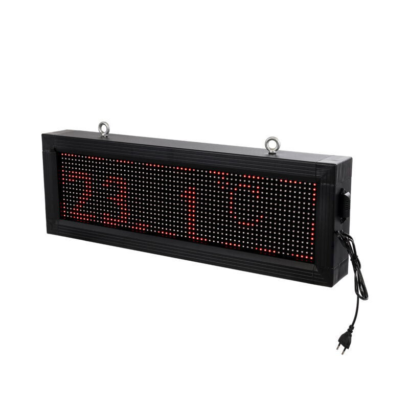 GloboStar® DISPLAY 90266 LED Scrolling Display 64x16cm – Κυλιόμενη Ψηφιακή Πινακίδα / Επιγραφή Μονής Όψης P10 LED SMD AC 220-240V – Λειτουργία μέσω Wi-Fi με Εφαρμογή APP – Αισθήτηρας Θερμοκρασίας και Υγρασίας – Αδιάβροχο IP65 – Μ72 x Π9 x Υ24cm – Κόκκινο – 1 Χρόνο Εγγύηση