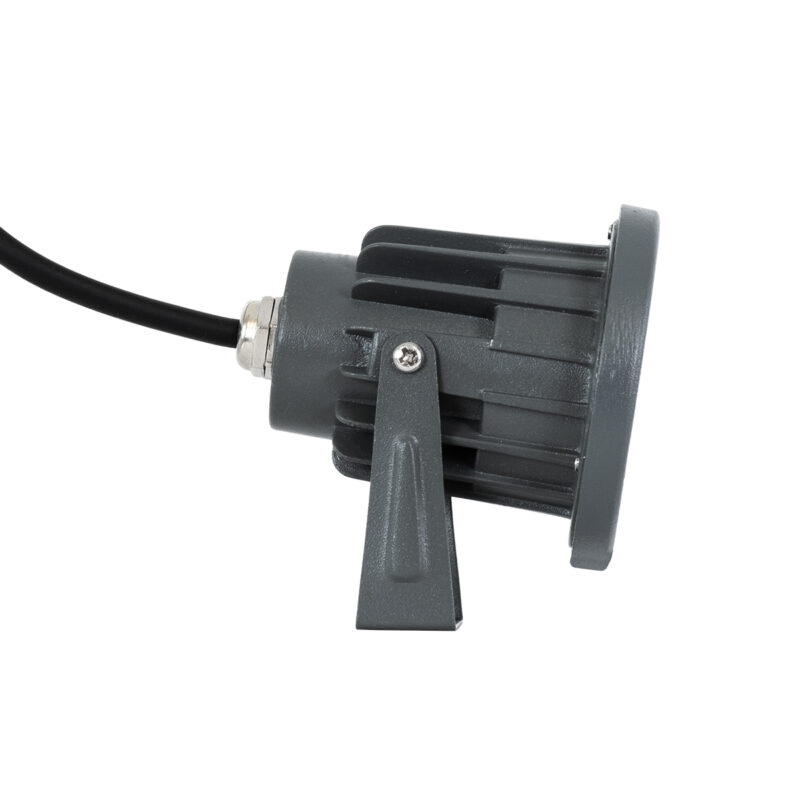 GloboStar® TREELIGHT-TZINA 90351 Σποτ Φωτισμού Ειδικό για Φυτά – Δέντρα με Βάση Κήπου / Καρφωτό LED 3W 270lm 10° DC 24V Αδιάβροχο IP65 L10.5 x W7.5 x H7.5cm Θερμό Λευκό 3000K – Γκρι Ανθρακί – 3 Years Warranty