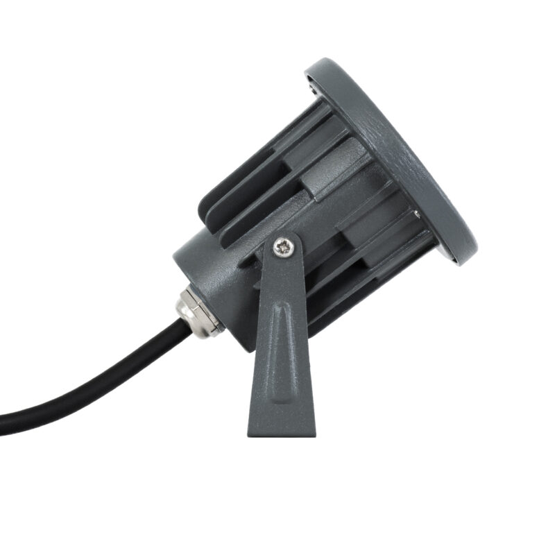 GloboStar® TREELIGHT-TZINA 90351 Σποτ Φωτισμού Ειδικό για Φυτά – Δέντρα με Βάση Κήπου / Καρφωτό LED 3W 270lm 10° DC 24V Αδιάβροχο IP65 L10.5 x W7.5 x H7.5cm Θερμό Λευκό 3000K – Γκρι Ανθρακί – 3 Years Warranty