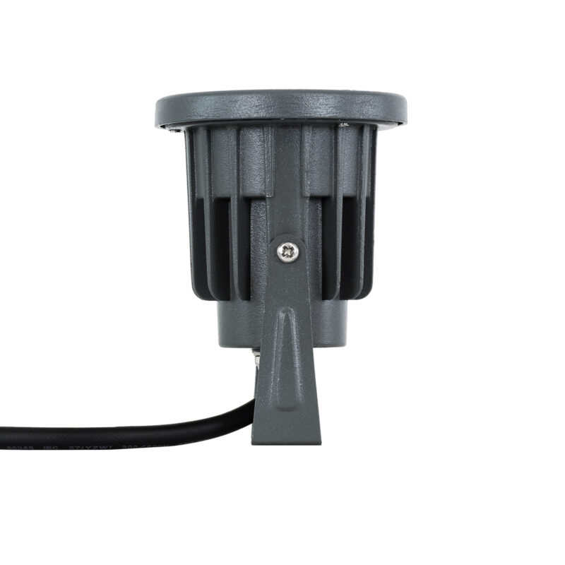 GloboStar® TREELIGHT-TZINA 90351 Σποτ Φωτισμού Ειδικό για Φυτά – Δέντρα με Βάση Κήπου / Καρφωτό LED 3W 270lm 10° DC 24V Αδιάβροχο IP65 L10.5 x W7.5 x H7.5cm Θερμό Λευκό 3000K – Γκρι Ανθρακί – 3 Years Warranty