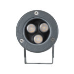 GloboStar® TREELIGHT-TZINA 90351 Σποτ Φωτισμού Ειδικό για Φυτά – Δέντρα με Βάση Κήπου / Καρφωτό LED 3W 270lm 10° DC 24V Αδιάβροχο IP65 L10.5 x W7.5 x H7.5cm Θερμό Λευκό 3000K – Γκρι Ανθρακί – 3 Years Warranty