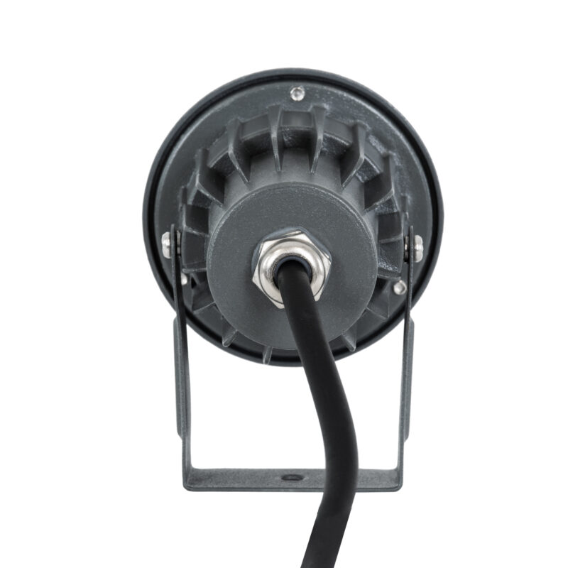 GloboStar® TREELIGHT-TZINA 90351 Σποτ Φωτισμού Ειδικό για Φυτά – Δέντρα με Βάση Κήπου / Καρφωτό LED 3W 270lm 10° DC 24V Αδιάβροχο IP65 L10.5 x W7.5 x H7.5cm Θερμό Λευκό 3000K – Γκρι Ανθρακί – 3 Years Warranty