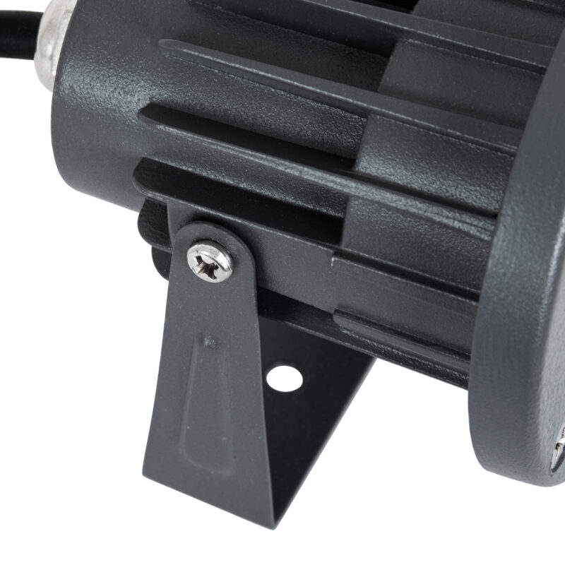 GloboStar® TREELIGHT-TZINA 90351 Σποτ Φωτισμού Ειδικό για Φυτά – Δέντρα με Βάση Κήπου / Καρφωτό LED 3W 270lm 10° DC 24V Αδιάβροχο IP65 L10.5 x W7.5 x H7.5cm Θερμό Λευκό 3000K – Γκρι Ανθρακί – 3 Years Warranty