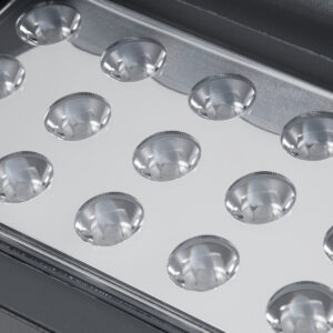 GloboStar® FLOOD-KAMY 90371 Προβολέας Wall Washer με Αντιθαμβωτική Γρίλια για Φωτισμό Κτιρίων LED 30W 2550lm 5° DC 24V Αδιάβροχο IP65 L19.5 x W10.7 x H9.5cm Αρχιτεκτονικό Πορτοκαλί 2200K – Γκρι Ανθρακί – 3 Years Warranty