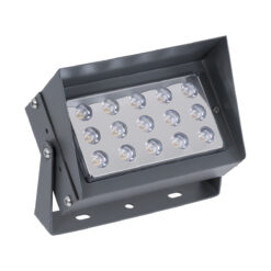 GloboStar® FLOOD-KAMY 90373 Προβολέας Wall Washer με Αντιθαμβωτική Γρίλια για Φωτισμό Κτιρίων LED 30W 2850lm 5° DC 24V Αδιάβροχο IP65 L19.5 x W10.7 x H9.5cm Φυσικό Λευκό 4500K – Γκρι Ανθρακί – 3 Years Warranty