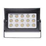 GloboStar® FLOOD-KAMY 90373 Προβολέας Wall Washer με Αντιθαμβωτική Γρίλια για Φωτισμό Κτιρίων LED 30W 2850lm 5° DC 24V Αδιάβροχο IP65 L19.5 x W10.7 x H9.5cm Φυσικό Λευκό 4500K – Γκρι Ανθρακί – 3 Years Warranty