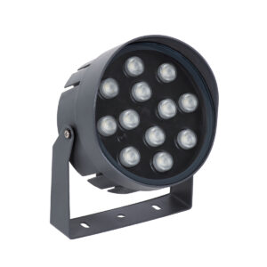 GloboStar® FLOOD-NIGMA 90396 Προβολέας Wall Washer για Φωτισμό Κτιρίων LED 24W 2040lm 30° DC 24V Αδιάβροχο IP65 L15 x W15 x H9.1cm RGBW DMX512 – Γκρι Ανθρακί – 3 Years Warranty