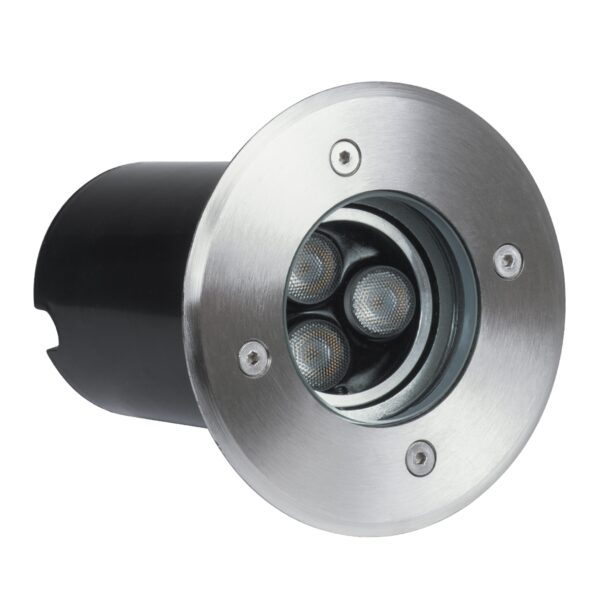 GloboStar® UNDERWATER-LUNTA 90403 Υποβρύχιο Χωνευτό Κινούμενο Φωτιστικό Σποτ Ειδικό για Σιντριβάνια LED 12W 1020lm 60° DC 24V Αδιάβροχο IP68 Φ12 x Υ13cm RGBW DMX512 – Ανοξείδωτο Ατσάλι – 3 Years Warranty