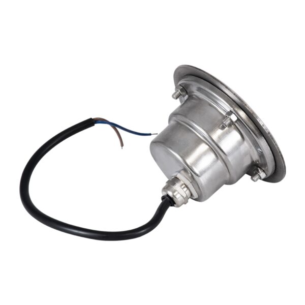 GloboStar® UNDERWATER-GUNE 90404 Υποβρύχιο Χωνευτό Φωτιστικό Σποτ Ειδικό για Σιντριβάνια LED 12W 1080lm 60° DC 24V Αδιάβροχο IP68 Φ10 x Υ7.5cm Θερμό Λευκό 2700K – Ανοξείδωτο Ατσάλι – 3 Years Warranty