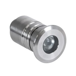 GloboStar® UNDERWATER-DANI 90413 Υποβρύχιο Χωνευτό Φωτιστικό Σποτ Ειδικό για Σιντριβάνια LED 1W 80lm 5° DC 24V Αδιάβροχο IP68 Φ3 x Υ5cm Μπλε – Ανοξείδωτο Ατσάλι – 3 Years Warranty