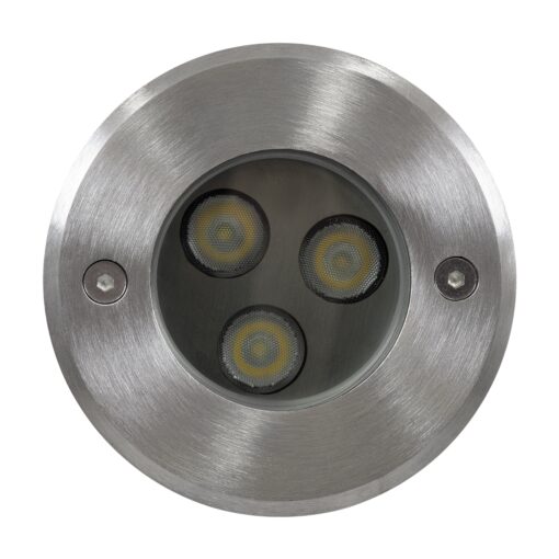 GloboStar® UNDERWATER-HUNI 90414 Υποβρύχιο Χωνευτό Φωτιστικό Σποτ Ειδικό για Σιντριβάνια LED 3W 270lm 30° DC 24V Αδιάβροχο IP68 Φ10 x Υ7.5cm Θερμό Λευκό 2700K – Ανοξείδωτο Ατσάλι – 3 Years Warranty