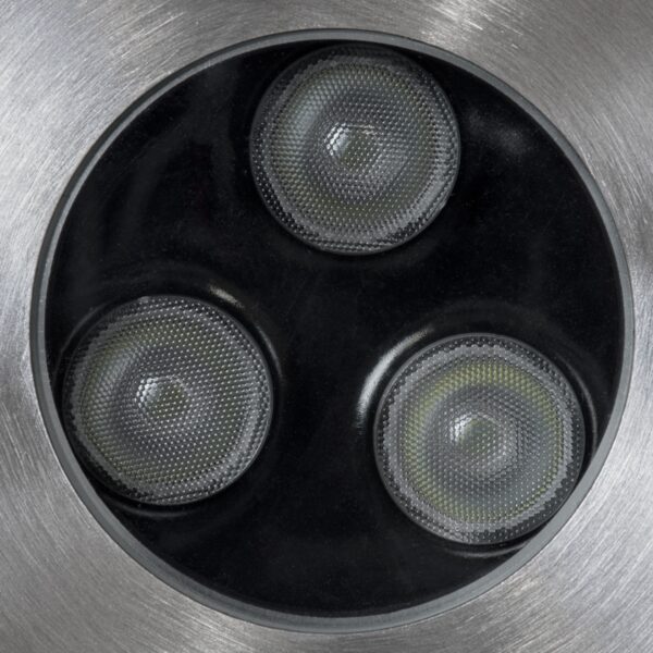 GloboStar® UNDERWATER-HUNI 90416 Υποβρύχιο Χωνευτό Φωτιστικό Σποτ Ειδικό για Σιντριβάνια LED 3W 255lm 30° DC 24V Αδιάβροχο IP68 Φ10 x Υ7.5cm RGBW DMX512 – Ανοξείδωτο Ατσάλι – 3 Years Warranty